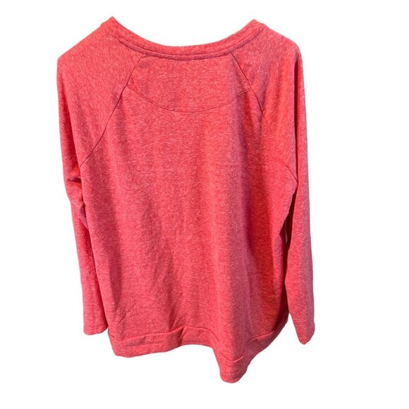 Holiday Time Red Crew Neck Long Sleeve Gold Sequin Trees Pullover Shirt Sz 20W - Picture 2 of 10